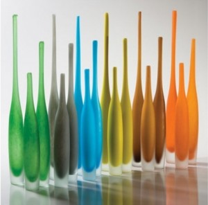 Spire bottles-decorating with vases-Cantoni