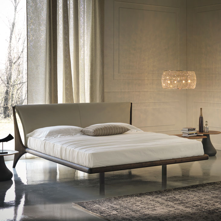 Cattelan Nelson Bed in walnut-Cantoni modern furniture