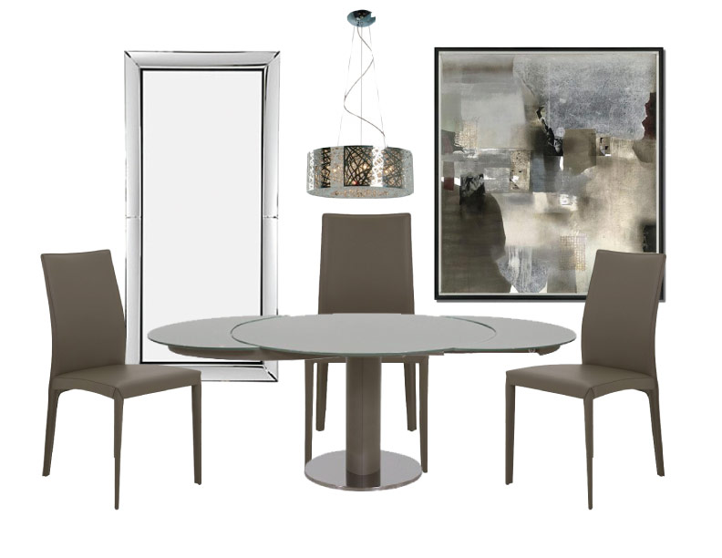 Dining room ideas from Cantoni-space challenged setting