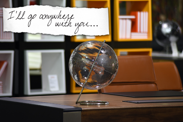 Crystal Marquise Desk Globe- 