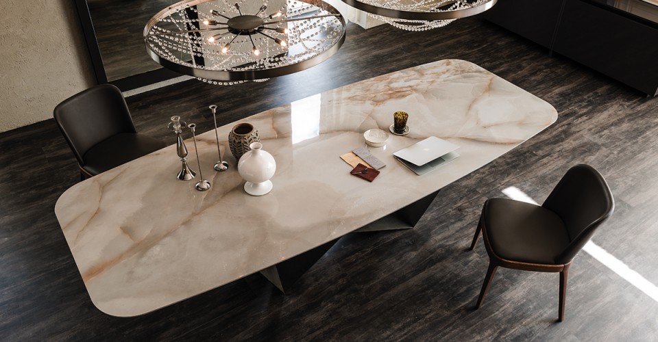 Ceramic Tabletops Cantoni, Round Kitchen Table With Ceramic Tile Top