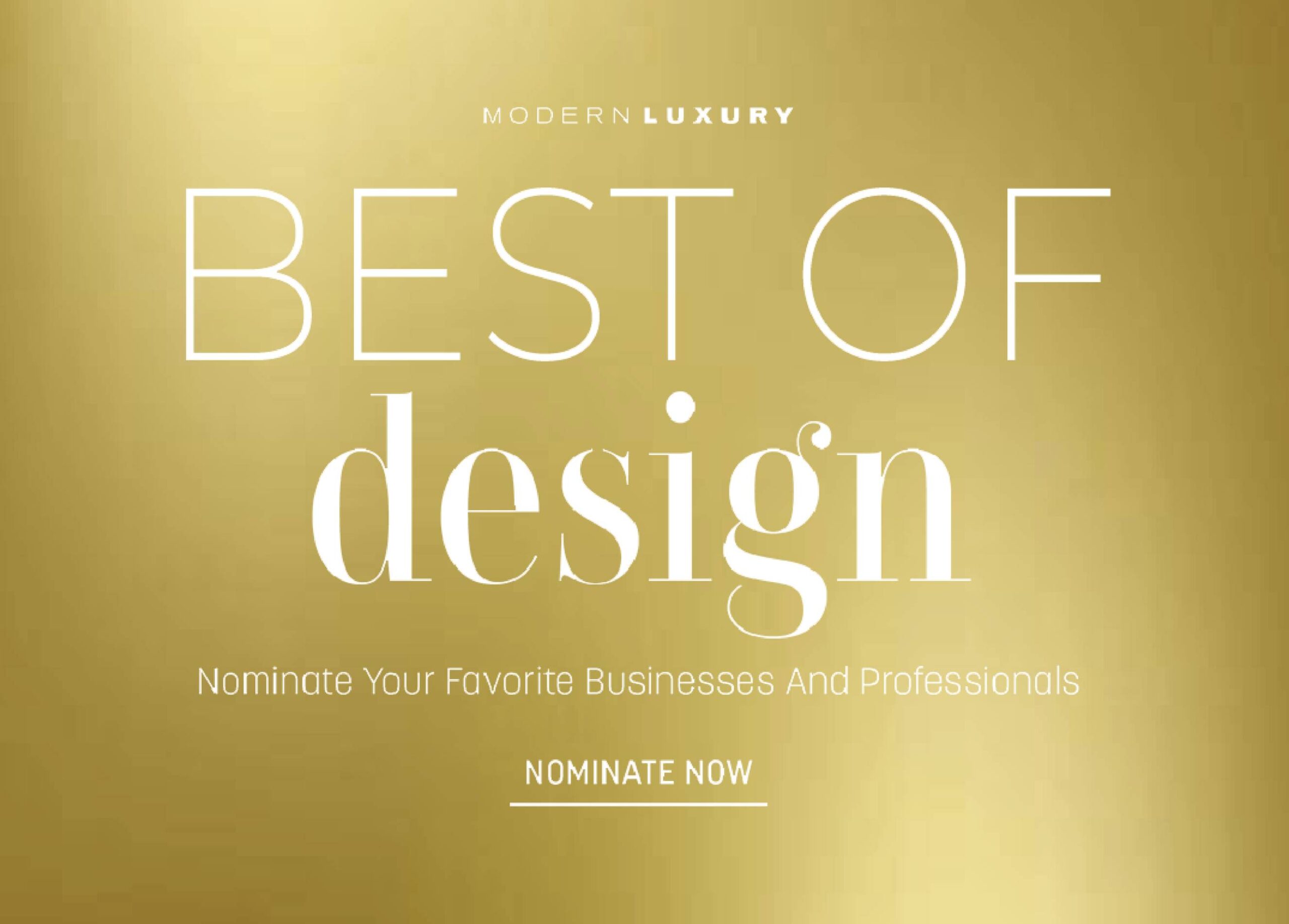 Nominate Cantoni for Modern Luxury Interiors Best of Design Awards